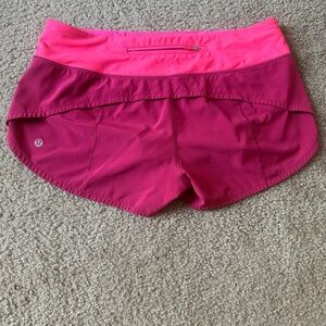 lululemon athletica Women's Two-Tone Pink Athletic Shorts